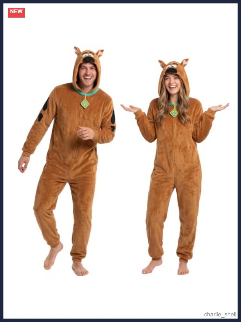 Scooby-Doo One-Piece Pajamas Plush Fleece Hooded Union Suit Adult